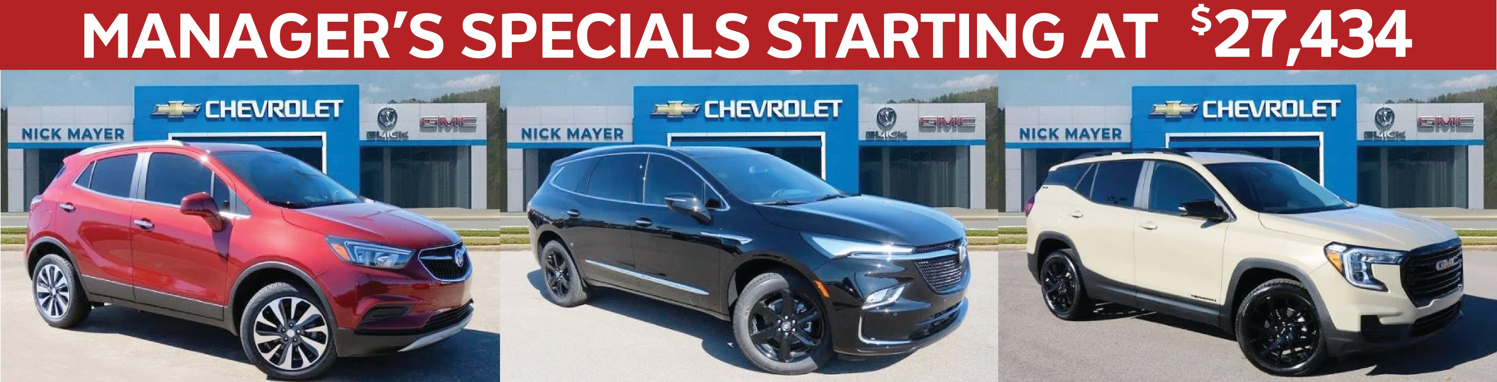 Manager's Specials starting at $27,434