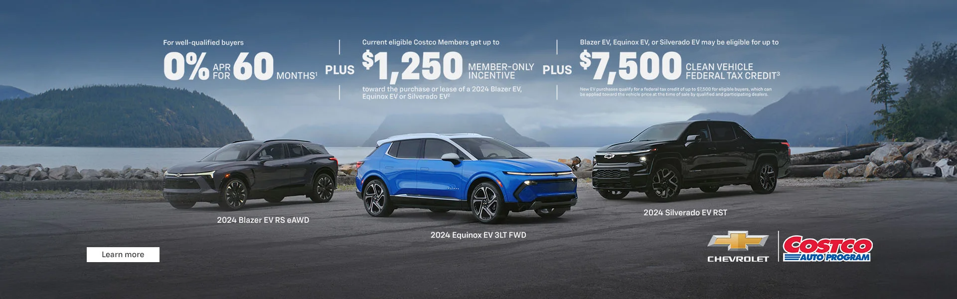 For well-qualified buyers 0% APR for 60 months. Plus, current eligible Costco Members